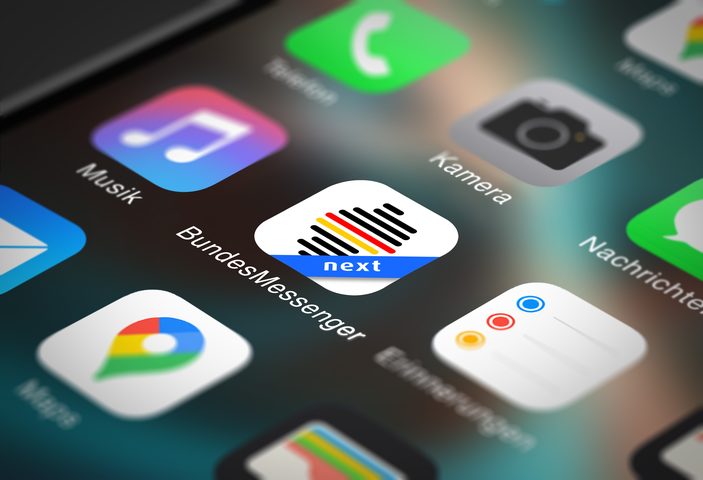 BundesMessenger App-Symbol auf einem Smartphone-Homescreen